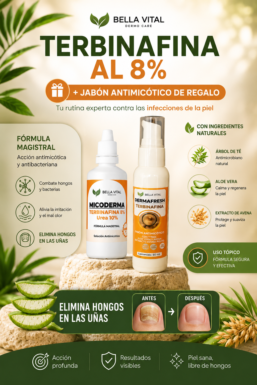 MICODERMA + JABÓN ANTIMICÓTICO DERMAFRESH DE REGALO  🎁